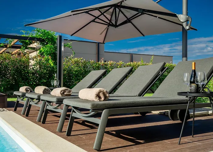 Daleo With Heated Pool And Jacuzzi Near Porec Villa